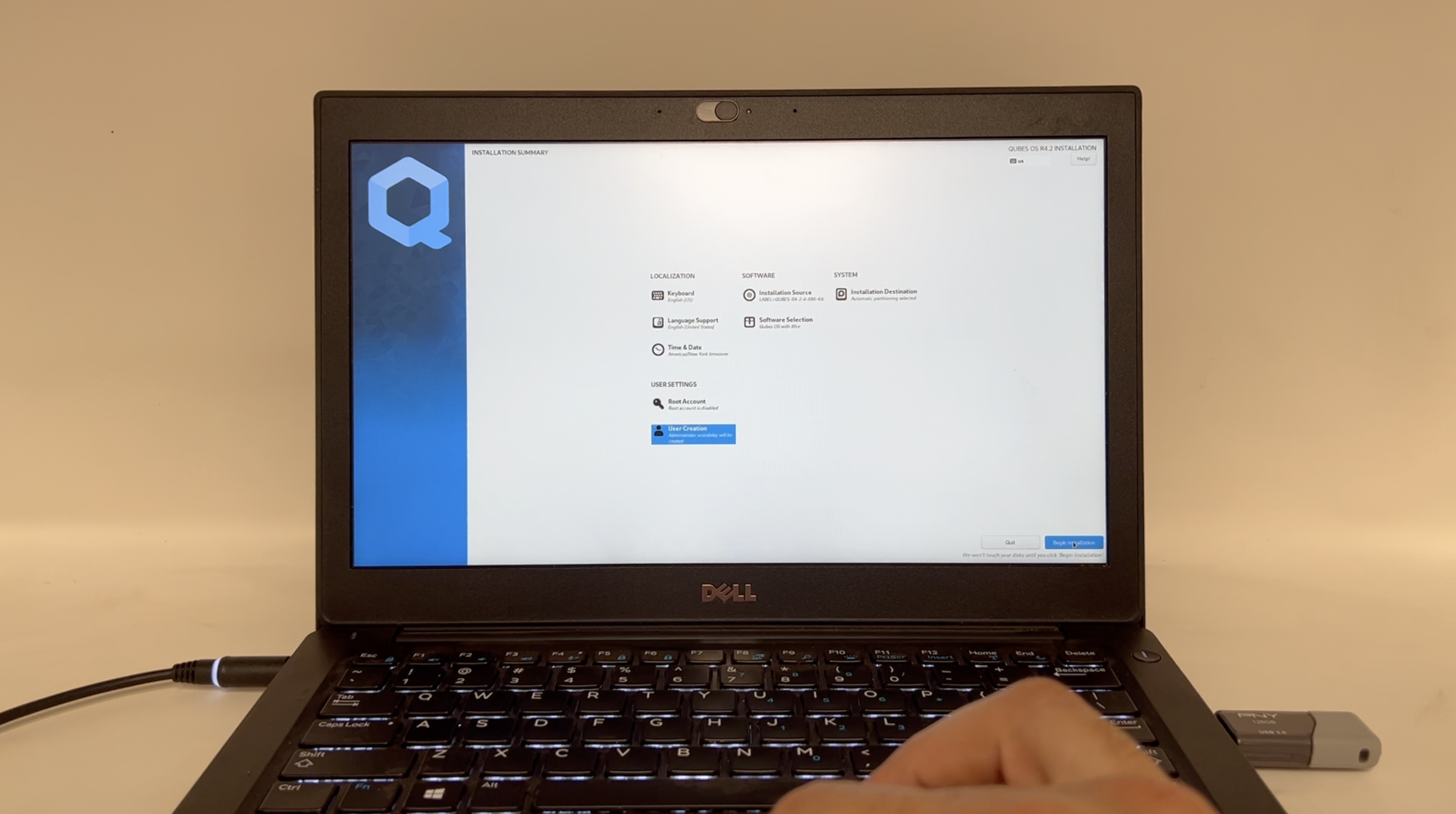 Initial Qubes installer 2